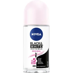 Дезодорант для жінок Nivea Чорне та біле Невидимий Прозорий кульковий 50 мл (4005900035264/42299882/4006000032481)