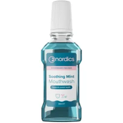 Nordics Ополаскиватель Soothing Mint для раздраженных десен, уничтожения бактерий и предотвращения неприятного запаха изо рта 300 мл