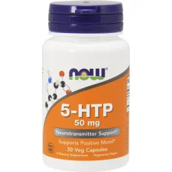 Вітаміни NOW 5-HTP 50мг, 30 капсул