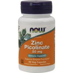 Мінерали NOW Zinc Picolinate 50мг, 60 капсул