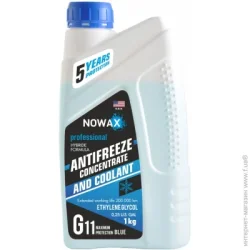 Антифриз концентрат Nowax концентрат G11 (NX01011) 1кг синий 1 кг