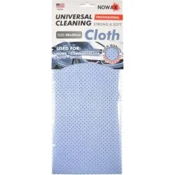 Сухая салфетка микрофибра Nowax 40*30 mm, (перфорированная синяя) (NX62432)