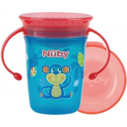 Поилка Nuby непроливайказ ручками і кришечкою(синій) 240мл (NV0414001blu)