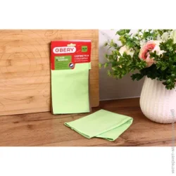 Obery Салфетки из микрофибры для стекла и зеркал 35 х 35 см 1 шт./уп.