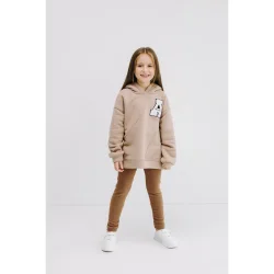 Толстовка (худи) Obzor Худи для девочки р.158 мокко 780