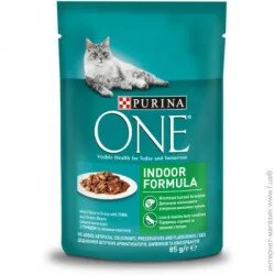 Корм для кастрированных котов/стерилизованных кошек Indoor с тунцом и зеленой фасолью 85 г