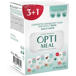 Влажный корм Optimeal Корм влажный для всех пород Мультивкус (3+ 1) 400 г