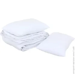 Одеяло демисезонное Origami евроразмер Набор одеялоподушка 50х70 2шт +  одеяло 200x220 см белый