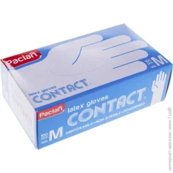 Paclan Перчатки латексные стандартные р.M 50 пар/уп.