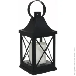 Pako-If Свеча -фонарь LED черный 21х10х10 см пластиковый