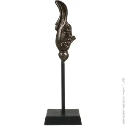 Panache Подсвечник VIP Baroque 10х33 см остаренная латунь/черный