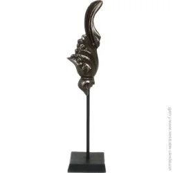 Panache Подсвечник VIP Baroque 10х44 см остаренная латунь/черный