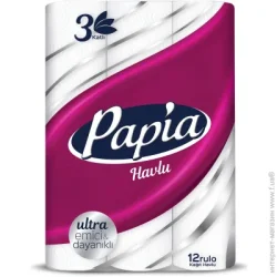 Papia Паперові рушники тришарова 12 шт.