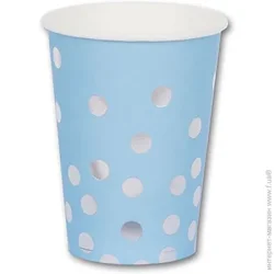 Стакан Party Хата Стаканчики бумажные Горошек серебро 250 мл 6 шт.