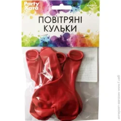 Party Хата Кульки латексні Серце 25 см червоний 5 шт.