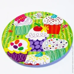 Тарілка дрібна Party House Тарілки паперові «Кекси» 180 мм 6 шт.