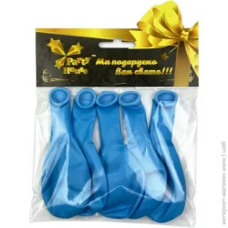 Party House Набор воздушных шариков 25 см голубой 5 шт.