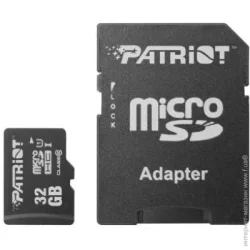 Карта пам'яті Карта пам'яті Patriot microSDHC 32GB Class 10 UHS-I + SD адаптер (PSF32GMCSDHC10)