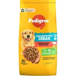 Сухой корм Pedigree Корм сухой для всех пород с говядиной и овощами 12 кг