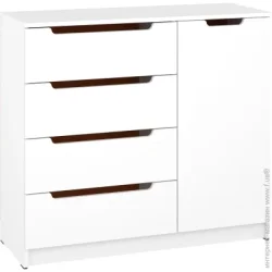 Pehotin Комод Эко К-4 +  1 1000х900х380 /белый