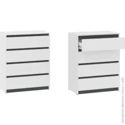 Pehotin Комод НС-4 800х450х1010 антрацит/білий