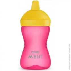 Поїлка Philips-AVENT Пляшечка-непроливайка з твердим носиком рожева 300 мл