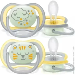 Philips-AVENT Пустушка Ultra Air Нічна 18м+ 2 шт нейтральна