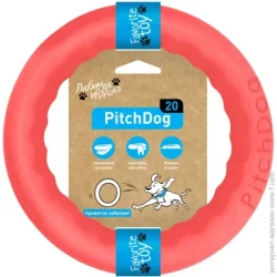 Pitchdog Игрушка для собак кольцо для апортировки d 20 см розовое