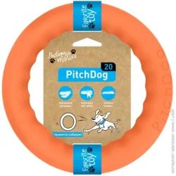 Pitchdog Игрушка для собак кольцо для апортировки d 20 см оранжевое