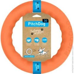 Pitchdog Игрушка для собак кольцо для апортировки d 28 см оранжевое