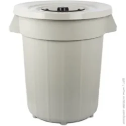 Ведро для мусора со съемной крышкой 120 л Planet Household Бак для мусора с крышкой №6 120 л серый
