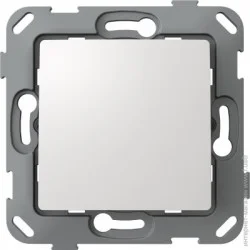 Plank Electrotechnic Вимикач одноклавішний Classic/Nordic без підсвічування білий PLK0111031