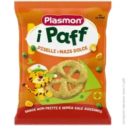 Plasmon Снеки згороху та кукурудзи “Baby Puffs” (8001040200834)