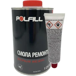 Автомобільна фарба Polfill Смола ремонтна + затверджувач (тюбик) 1кг