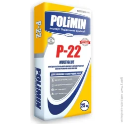 Polimin Клей для плитки P-22 для натурального каменю та керамогранітної плитки розміром 1000х1000 мм 25кг