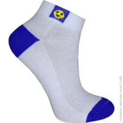 Premier Socks Шкарпетки дитячі унісекс Смайлик сітка нар. 22–24 біло-синій