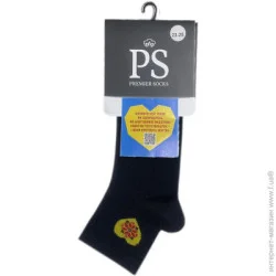 Premier Socks Носки женские с желтым сердцем р.23-25 черный