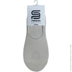 Premier Socks Носки женские сетка с силиконом р.23-25 белый
