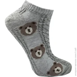 Premier Socks Носки женские Ажурные мишки р.23-25 серый