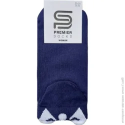 Premier Socks Носки женские с бантом сзади р.23-25 синий 1 шт.