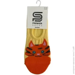 Premier Socks Носки женские р.23-25 желтый с красным 1 шт.
