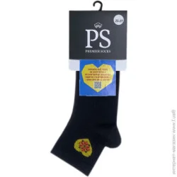 Premier Socks Шкарпетки чоловічі з жовтим серцем р.25-27 чорний