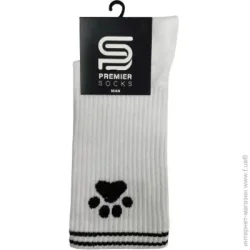 Premier Socks Носки мужские с полосками и лапками р.42-43 белый с черным 1 шт.