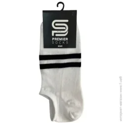 Premier Socks Носки мужские сетка с полосками р.44-45 белый с черным