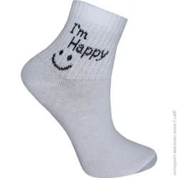 Premier Socks Носки детские унисекс I'm happy р. 20–22 белый