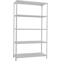 Proзапас Стелаж металевий Гранд 1860x1190x500 мм white метал полиці 5 шт. фарба