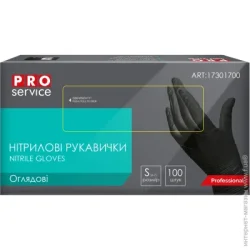 Pro Service Перчатки медицинские р.S черные 100 шт./уп.