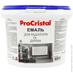 Procristal Эмаль акриловая для радиаторов и дерева База С база под тонировку мат 2,5л
