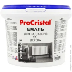 Procristal Эмаль акриловая для радиаторов и дерева белый мат 2,5л
