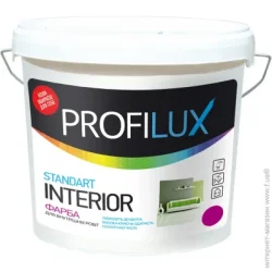 Profilux Краска акриловая водоэмульсионная Standart Interior мат белый 14кг